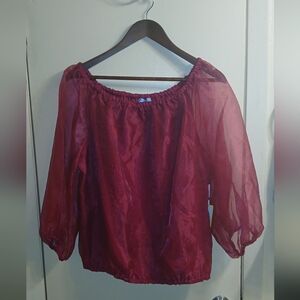 Cece Puff Sleeve Top Size Large NWT